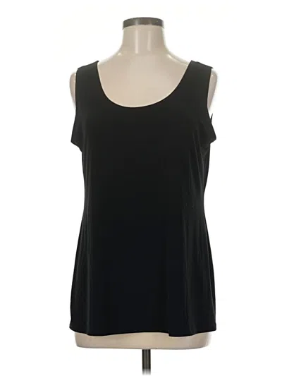 Pre-owned Clara Sun Woo Sleeveless Top Black Scoop Neck Tops