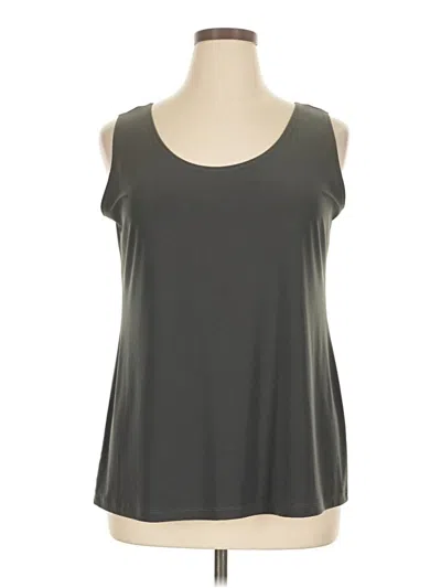 Pre-owned Clara Sun Woo Sleeveless Top Gray Scoop Neck Tops