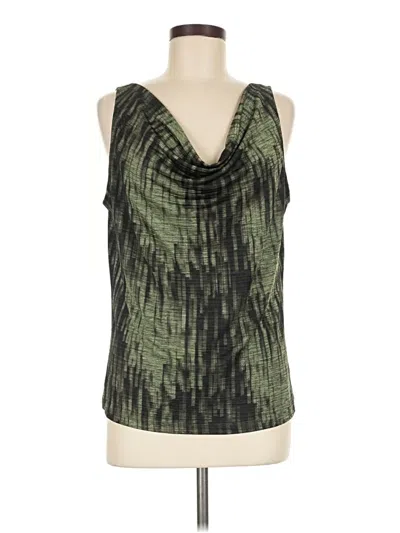 Pre-owned Clara Sun Woo Sleeveless Top Green Cowl Neck Tops
