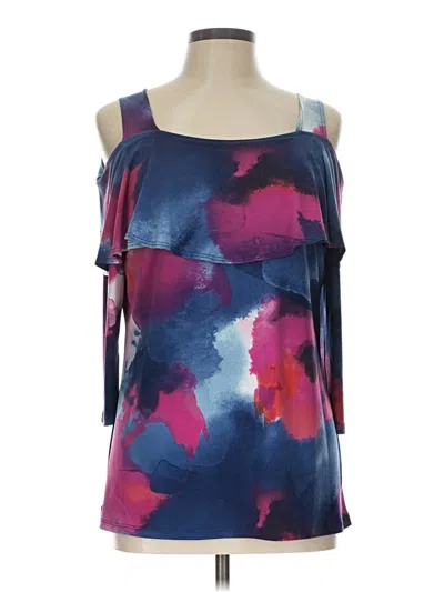 Pre-owned Clara Sun Woo Sleeveless Top Purple Cold Shoulder Neckline Tops