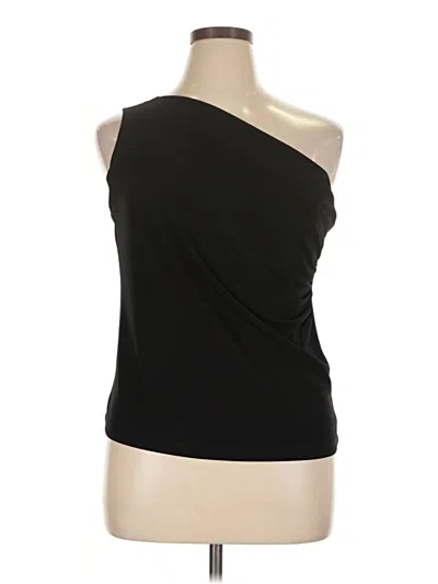 Clara Sun Woo Tank Top Black One Shoulder Neckline Tops