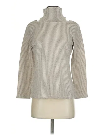 Pre-owned Clara Sun Woo Turtleneck Sweater In Tan