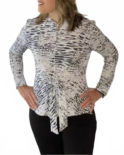 Clara Sunwoo Animal Print Sweater In Multi In Gray