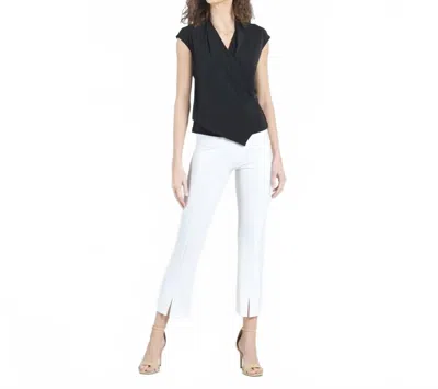Clara Sunwoo Front Slit Capri Pants In White