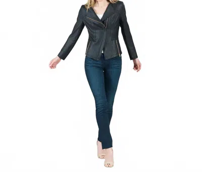 Clara Sunwoo Liquid Leather Jacket In Black