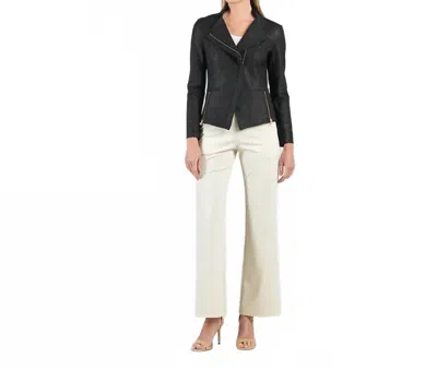 Clara Sunwoo Liquid Leather Signature Jacket In Black