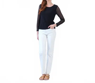 Clara Sunwoo Long Mesh Sleeve Top In Black