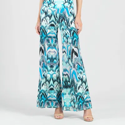 Clara Sunwoo Palazzo Wide Leg Pant In Abstract Prism In Multi
