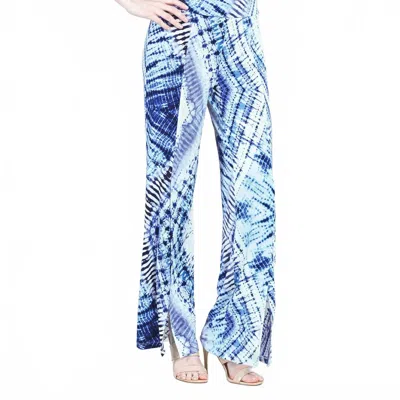 Clara Sunwoo Palazzo Wide Leg Pants In Ocean Blue
