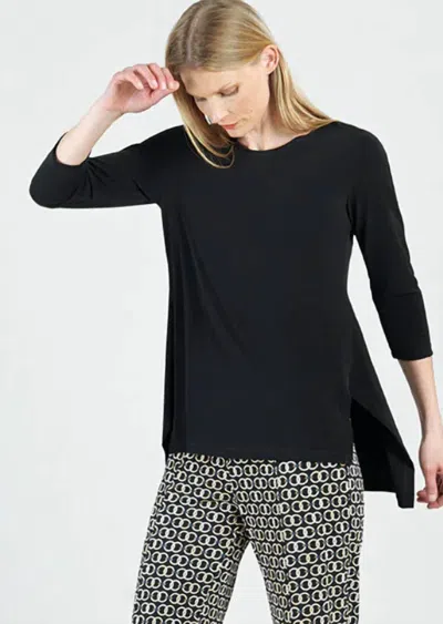 Clara Sunwoo Parachute Hem Knit Top In Black