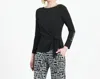 Clara Sunwoo Pearl Cuff Side Tie Waist Top In Black