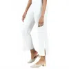 Clara Sunwoo Pull On Ankle Pant In Ivory In Multi