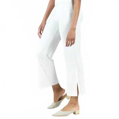 Clara Sunwoo Pull On Ankle Pant In Ivory In Multi