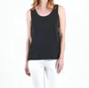 Clara Sunwoo Scoop Neck Mid Length Tank In Black