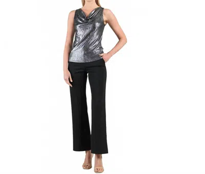 Clara Sunwoo Shimmer Cowl Tank Top In Grey In Gray