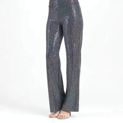 Clara Sunwoo Shimmer Pant In Black/silver