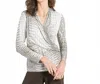 Clara Sunwoo Shimmer Textile Draped Pleat Top In Croc Scale In Gray
