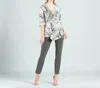 Clara Sunwoo Side Gathered Drape Hem Tunic In Olive Python In Multi