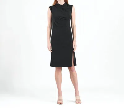 Clara Sunwoo Sleeveless Ruched Midi Dress In Black