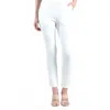 Clara Sunwoo Soft Rayon Knit Straight Leg Pocket Pant In White In White