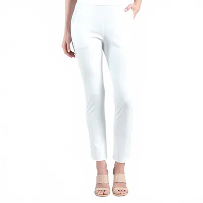 Clara Sunwoo Soft Rayon Knit Straight Leg Pocket Pant In White
