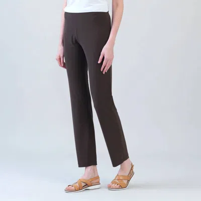 Clara Sunwoo Straight Leg Pant In Brown