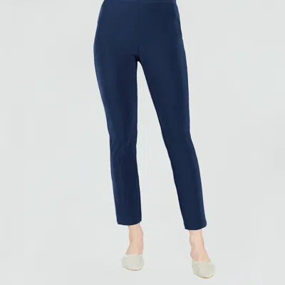 Clara Sunwoo Straight Leg Pant In Navy In Blue