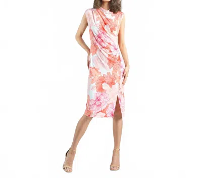 Clara Sunwoo Sunset Petals Midi Dress In Peach In Pink
