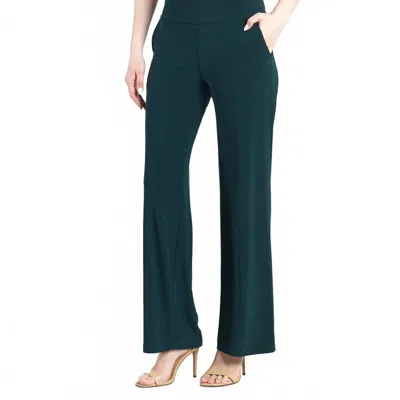 Clara Sunwoo Super Soft Knit Wide Leg Pants In Hunter Green
