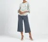 CLARA SUNWOO TEXTURED TIE CUFF CURVED HEM TOP IN YELLOW/CHARCOAL