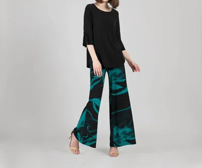 Clara Sunwoo Tie Cuff Curved Hem Tunic Top In Black