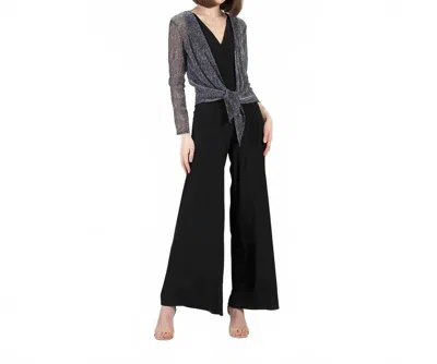 Clara Sunwoo Tie Front Cardigan In Grey In Gray
