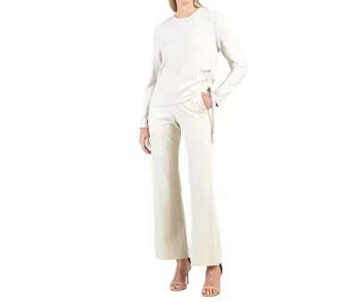 Clara Sunwoo Ultra Soft Crewneck Sweater In Oatmeal In White