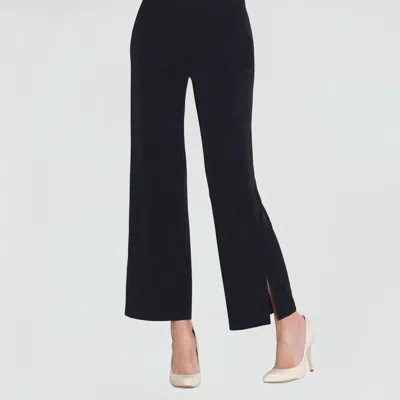 Clara Sunwoo Women's Signature Side Slit Ankle Pant In Black