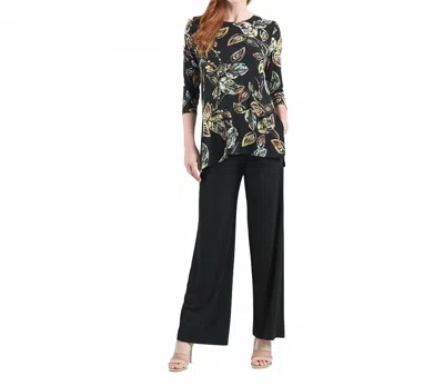 Clara Sunwoo Women's Tunic With Fall Leaf Top In Leaf Colorburst In Multi
