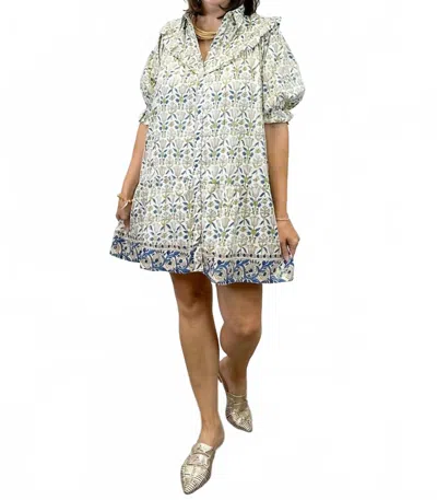 Clara The Label Autumn Mini Dress In Vintage Thistle In Multi