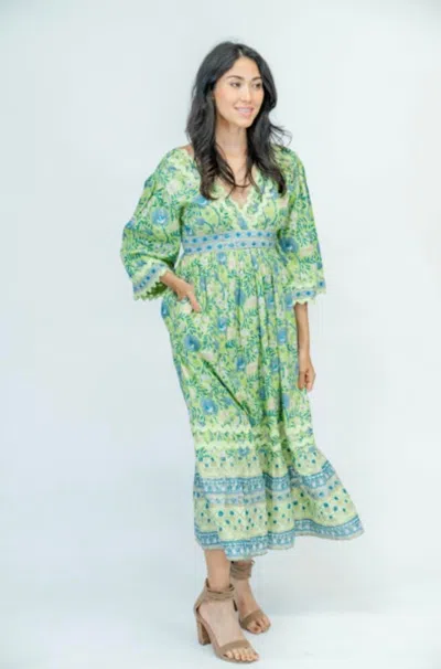 Clara The Label Casita Maxi Dress In Sweetgrass In Green