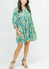 Clara The Label Clover Mini Dress In Haven In Multi
