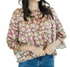 Clara The Label Emmie Blouse In Plumeria In Multi