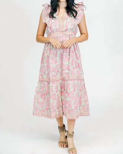 Clara The Label Kira Midi Dress In Hydrangea