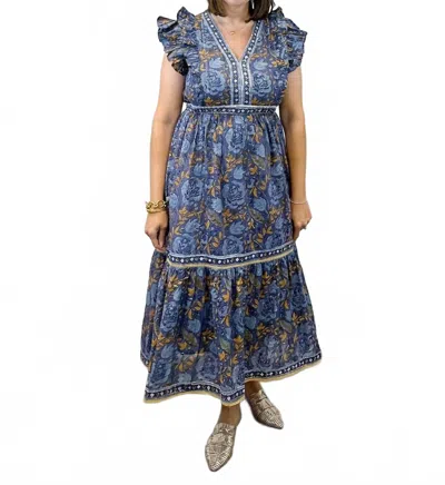 Clara The Label Kira Midi Dress In Moonlit Petal In Multi