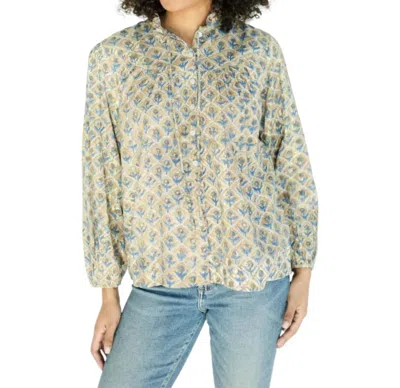 Clara The Label Olive Blouse In French Oak In Multi