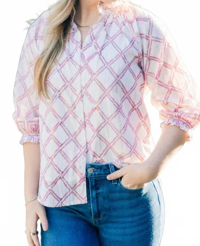 Clara The Label Sage Blouse In Prism Pink In Multi