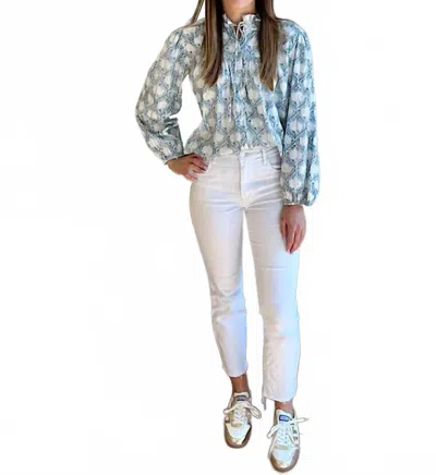 Clara The Label Women's Cypress Blouse In Acacia Haze In Blue