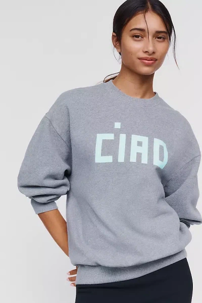Clare V 100% Cotton Ciao Sweatshirt In Gray