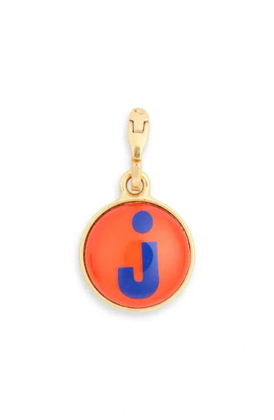 Clare V . Alphabet Fob Bag Charm In Vintage Gold W/multi J