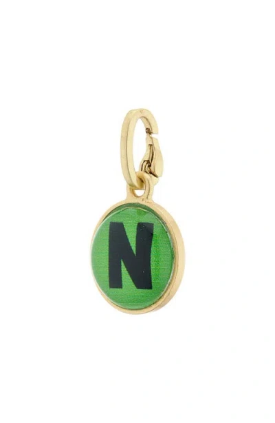 Clare V . Alphabet Fob Bag Charm In Green