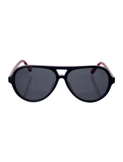 Pre-owned Clare V Aviator Tinted Sunglasses In Blue