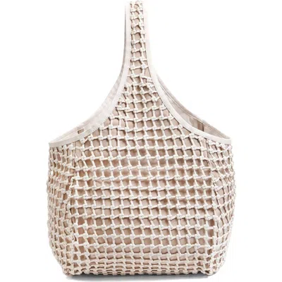 Clare V . Bando Woven Leather Tote In White
