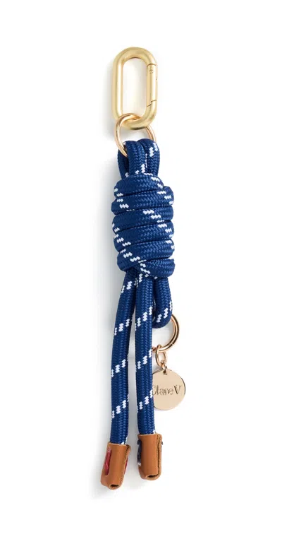 Clare V Barrel Knot Bag Charm Blue